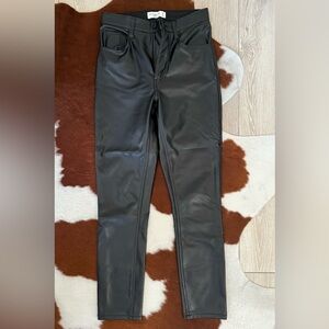 Black Faux Leather Pants